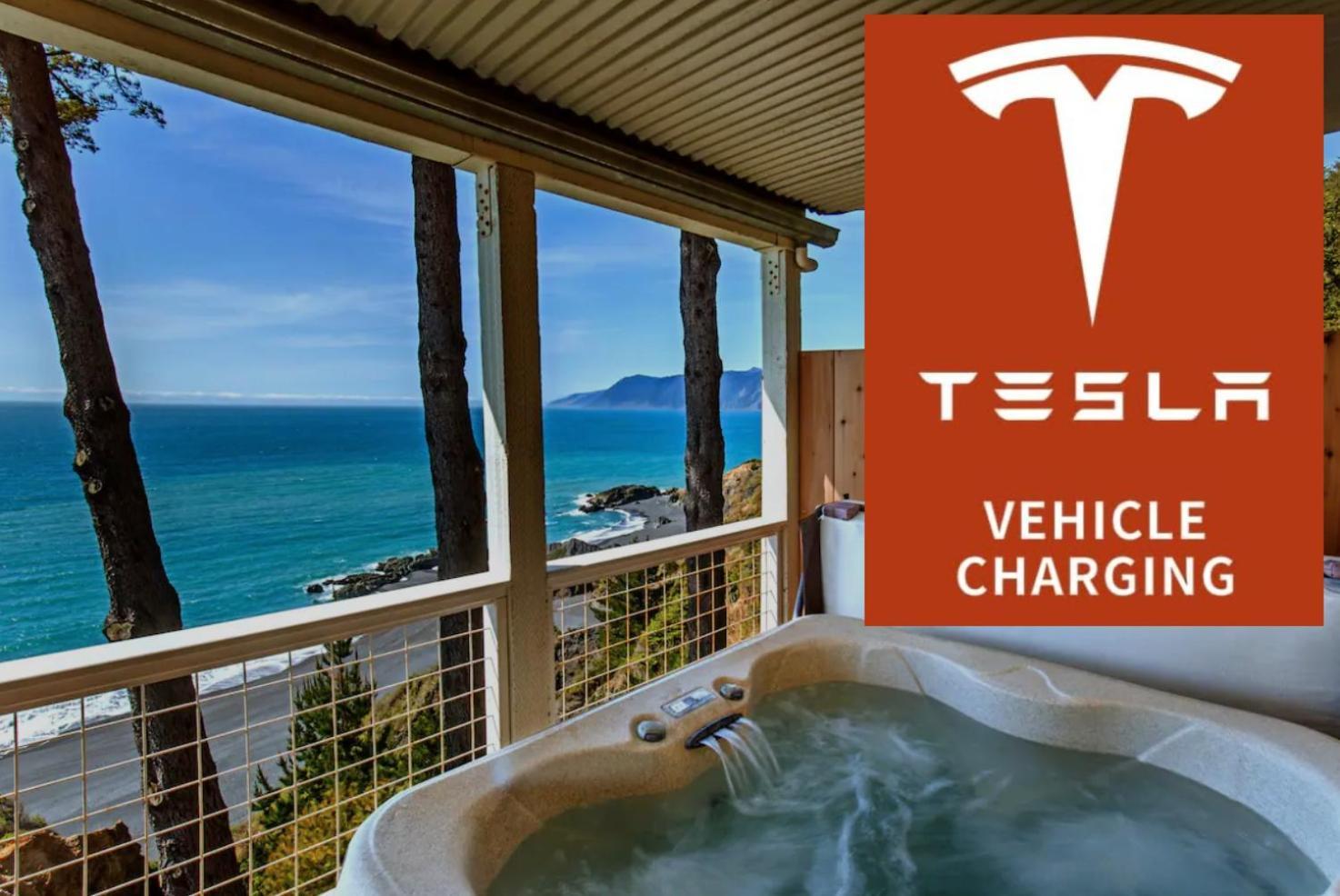 Amazing Oceanview 2 Bedroom Oceanfront! By Oceanviewhottubs Shelter Cove, Ca Tesla Ev Station Bagian luar foto